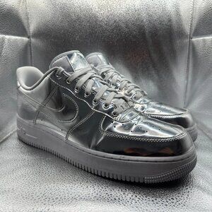 Size 14 Nike Air Force 1 SP Chrome Metallic Silver Womens Sneaker CQ6566-001